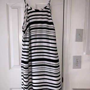 Banana Republic Black and White Striped Dress